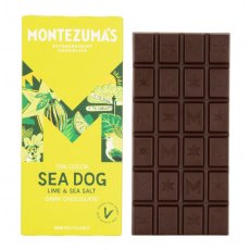 Montezumas Sea Dog Dark Chocolate With Lime & Sea Salt 90g