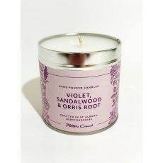 Violet, Sandalwood & Orris Root Scented Candle Tin
