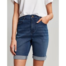 Joules Shirley Long Denim Shorts Mid Indigo