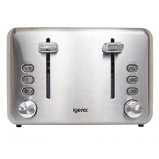 Igenix 4 Slice Toaster Brushed Stainless Steel