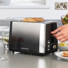 Progress 2 Slice Ombre Toaster Black