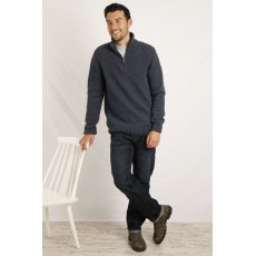 Weird Fish Burnaby 1/2 Zip Jumper Ensign Blue