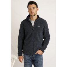 Weird Fish Merrill Eco Full Zip Textured Fleece Navy