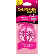 California Scents Hanging 2D Paper Palm Air Freshener Coronado Cherry