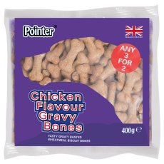 Pointer Chicken Flavour Gravy Bones 400g