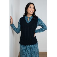 Lily & Me Cedar Plain Tank Vest Navy