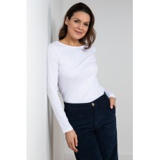 Lily & Me Monica Plain Slub Top White