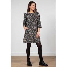 Lily & Me Cord Pintuck Vintage Dress Poppy Black