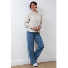 Lily & Me Langford Fleck Knit Jumper Oatmeal