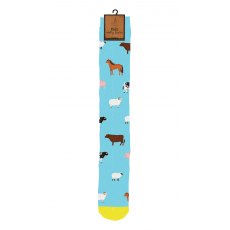 Bartleby Kids Welly Socks Farm Animal Print