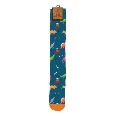 Bartleby Kids Welly Socks Dinosaur Print