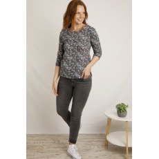 Weird Fish Pinto Organic Printed Jersey T-Shirt Navy