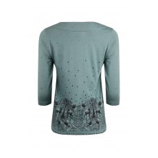 Weird Fish Telluride Print Jersey T-Shirt Stone Blue