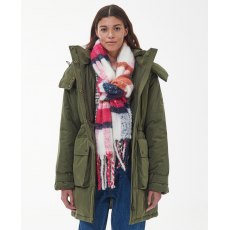 Barbour Rawson Scarf Dahlia/Navy Check