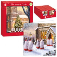 Xmas Card Choir Print 10 Pack