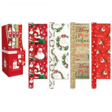 Christmas Gift Wrap Elegant Traditional 4m Assorted