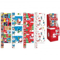 Christmas Gift Wrap Santa & Friends 4m Assorted