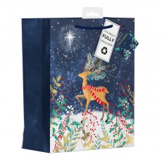 Christmas Gift Bag Reindeer Print