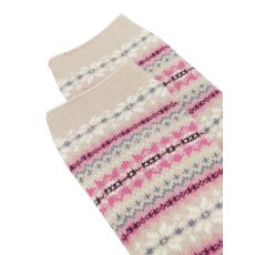 Joules Lucille Socks Oat Fairisle 4-8