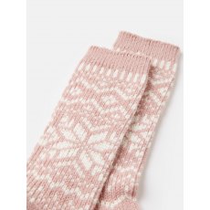 Joules Cosy Socks Size 4-8 Pink