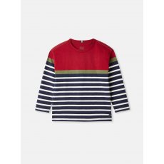 Joules Whitlock Kids Top Red Navy Stripe