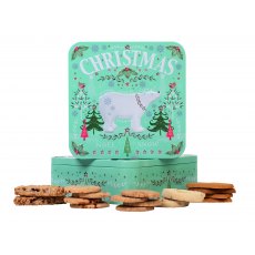 Polar Bear Square Tin Of Assorted Biscuits 400g