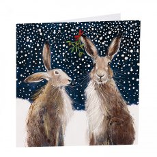 Xmas Card Meet Me Under The Mistletoe 6 Pack