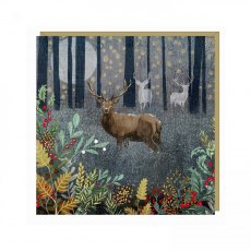 Xmas Card Forest Sparkle 6 Pack