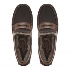 Chatham Coniston Warm Lined Slipper Dark Brown