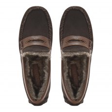 Chatham Coniston Warm Lined Slipper Dark Brown