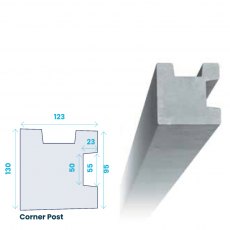 Concrete Slotted Corner Post 2400mm