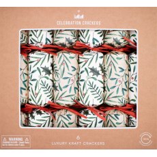 Celebration Crackers 13" Christmas Cracker Rustic Foliage 6 Pack