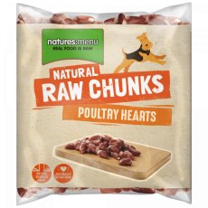 Natures Menu Raw Poultry Hearts 1kg
