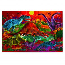 Crocodile Creek Foil Puzzle Dazzling Dinosaurs 60 Piece