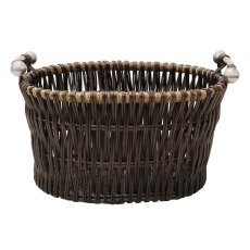 JVL Dark Vertical Weave Log Basket