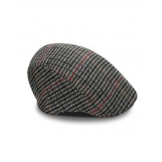 Hoggs Dogtooth Tweed Cap Grey