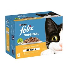 Felix Cat Food Poultry Selection In Jelly 12 x 100g