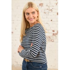 Lighthouse Causeway Long Sleeve Top Navy Stripe