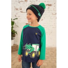 Lighthouse Mason Long Sleeve Top Green Tractor Size 6-7