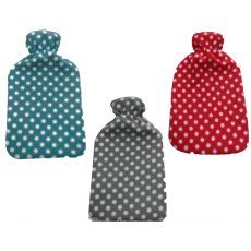 Life Hot Water Bottle Spot Fleece 1.8L