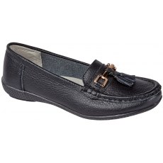 Nautical Leather Shoe Black