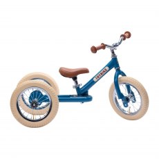Hippychick Trybike Steel 2 In 1 Balance Trike Vintage Blue