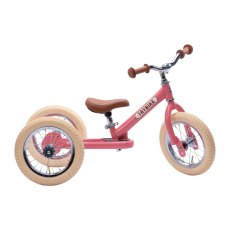 Hippychick Trybike Steel 2 In 1 Balance Trike Vintage Pink