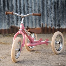 Hippychick Trybike Steel 2 In 1 Balance Trike Vintage Pink