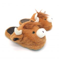 Aroma Home Open Slippers Highland Cow