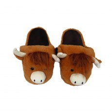 Aroma Home Open Slippers Highland Cow