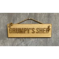 Novelty Grumpy's Shed Wooden Sign 30cm