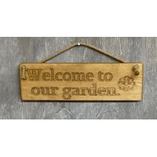 Novelty Welcome To Our Garden Wooden Sign 30cm