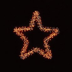 LED Rose Gold Star Cluster With Timer 90cm