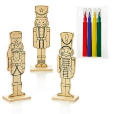 Colour Your Own Nutcracker Set 16cm Assorted